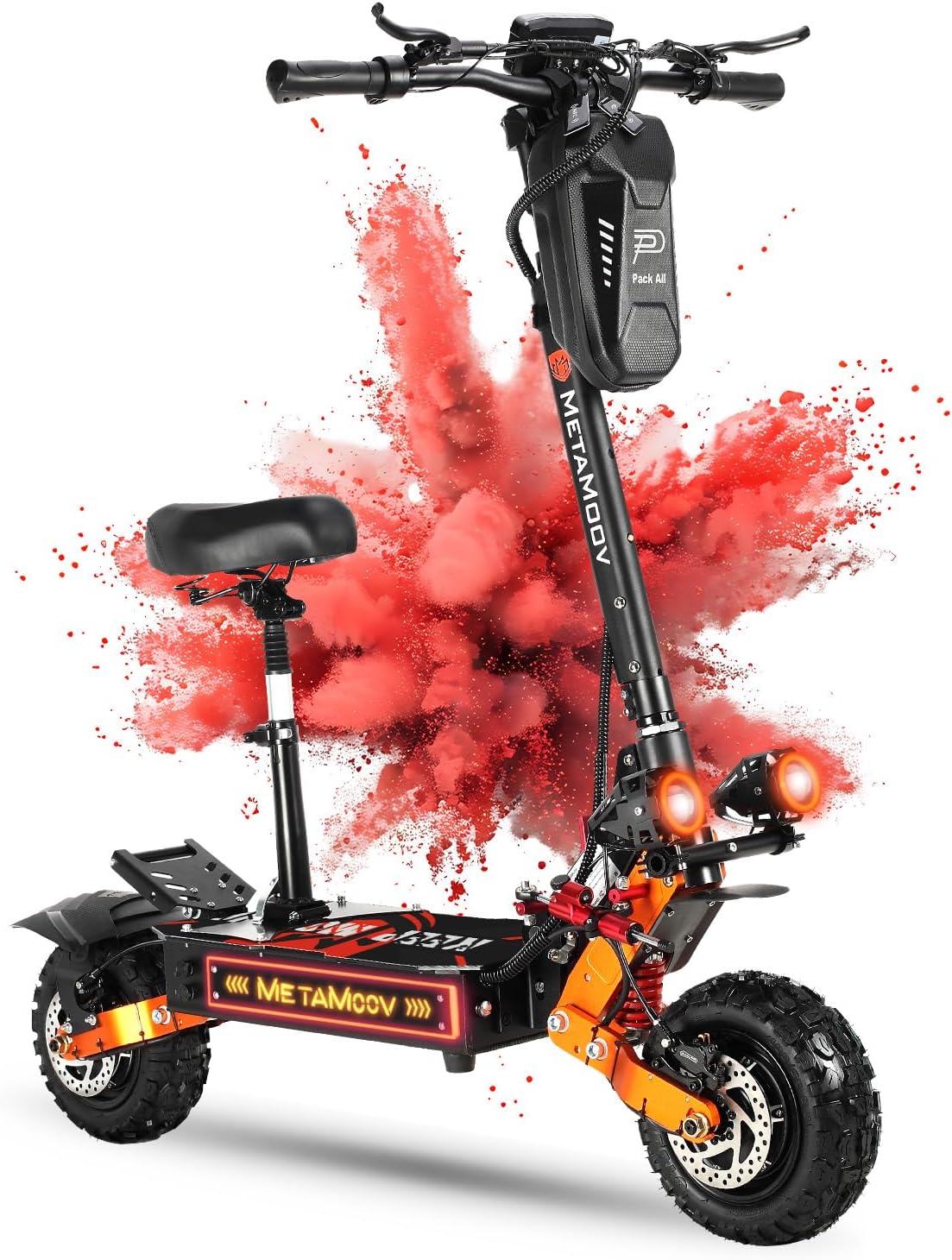 MetaMoov ZO01 Plus — 6000W Dual Motor, 58 MPH, Seat & Steering Damper